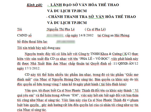 Pha Lê gửi đơn tố Noo Phước Thịnh "chôm" nhạc 2