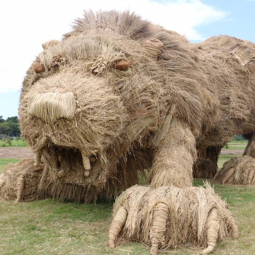 Kinh ngạc loạt quái vật rơm khổng lồ trên cánh đồng Nhật Bản - Ảnh 12.