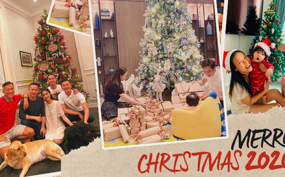Sao Vbiz đón Noel: Dinh thự nhà Cường Đô La - Lan Khuê 'lên đồ' hoành tráng, Hà Tăng mở tiệc sang, Hoàng Oanh vỡ oà ở Singapore