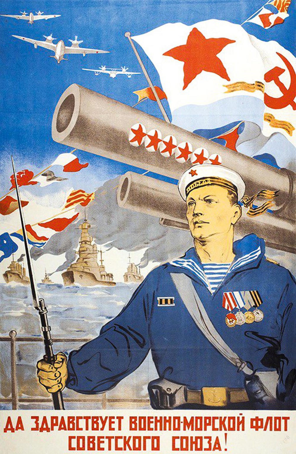 Hải quân Liên Xô “hùng mạnh” qua loạt tranh tuyên truyền sục sôi - Ảnh 13.