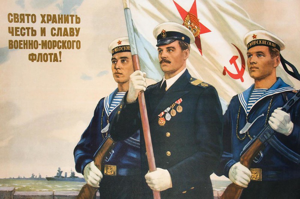Hải quân Liên Xô “hùng mạnh” qua loạt tranh tuyên truyền sục sôi - Ảnh 14.