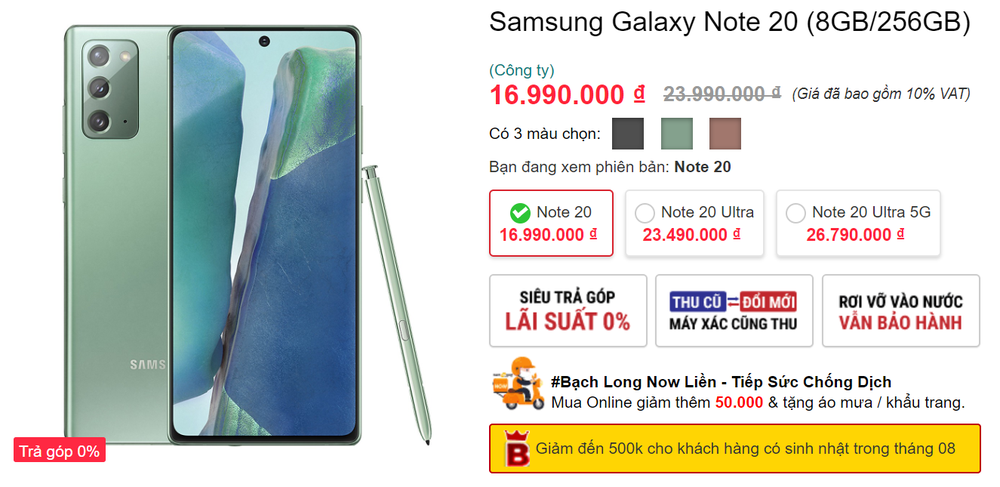 Bộ ba Galaxy Note 20 bất ngờ giảm giá mạnh sau một tuần lên kệ - Ảnh 2.