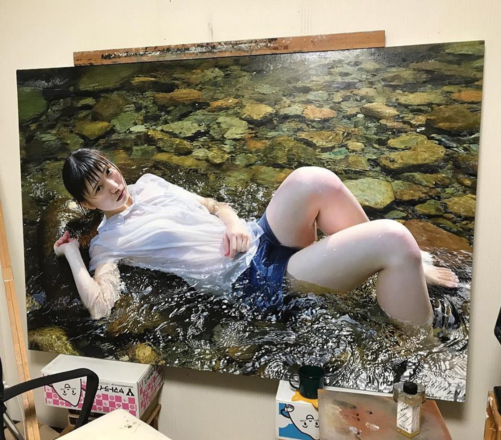 Phóng to 10 lần bức tranh thiếu nữ của họa sĩ Nhật Bản, cư dân mạng ngượng chín mặt: Tôi không dám nhìn lâu! - Ảnh 5.