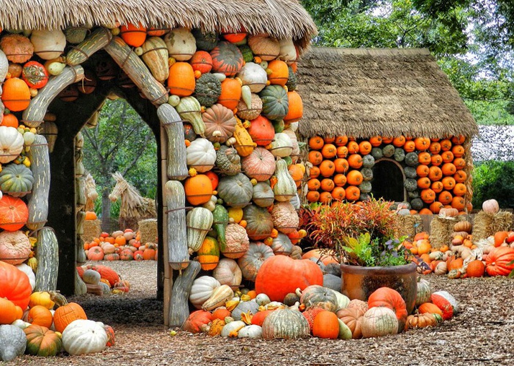 Độc đáo ngôi làng cổ tích được làm từ 90.000 quả bí ngô để đón lễ hội Halloween - Ảnh 2.