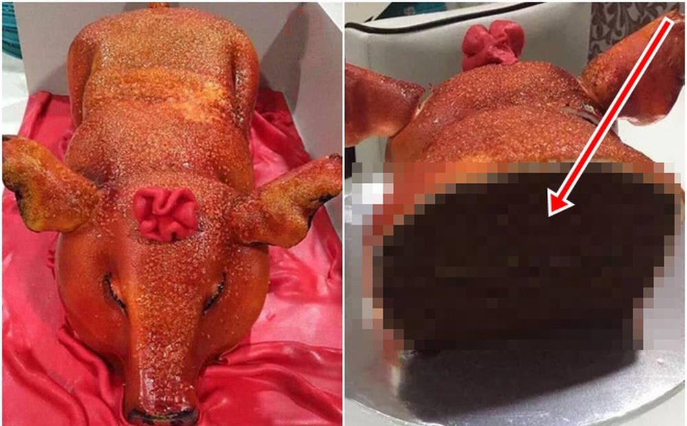 Được bạn trai tặng lợn quay vào sinh nhật, cô gái 'ngớ người' ngay khi cắt miếng đầu tiên