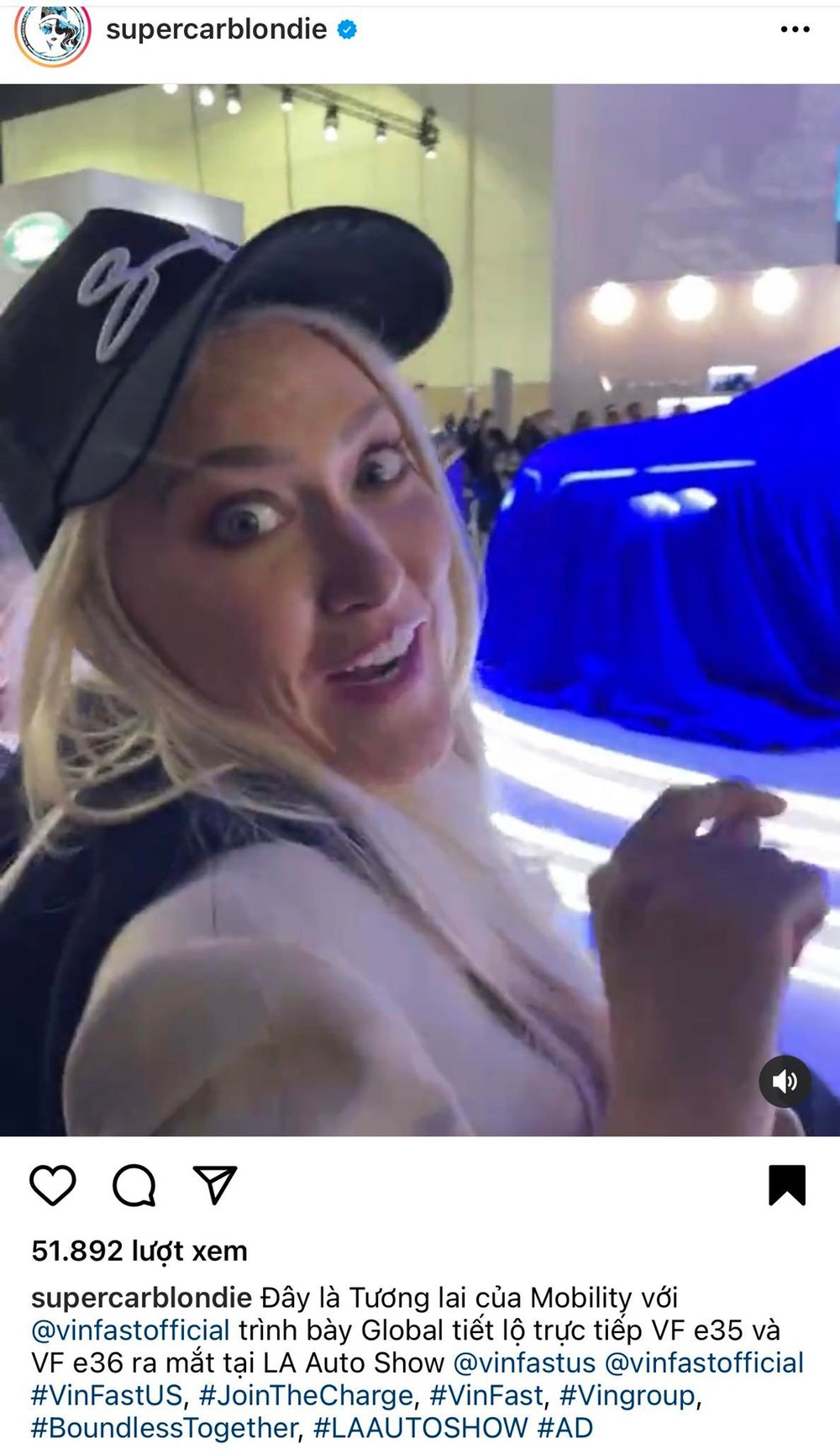 Cô gái xuất hiện ở lễ ra mắt ô tô điện VinFast tại Mỹ: Cái tên được giới mê xe mong đợi - Ảnh 2.