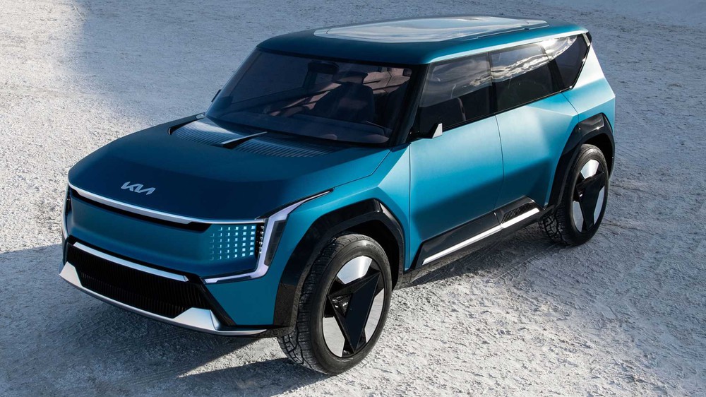 SUV điện Kia EV9 lộ diện: Màn hình trung tâm 27 inch, đi xa 480km, đối đầu VinFast VF e36  - Ảnh 4.