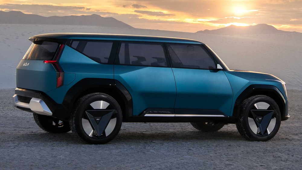 SUV điện Kia EV9 lộ diện: Màn hình trung tâm 27 inch, đi xa 480km, đối đầu VinFast VF e36  - Ảnh 5.