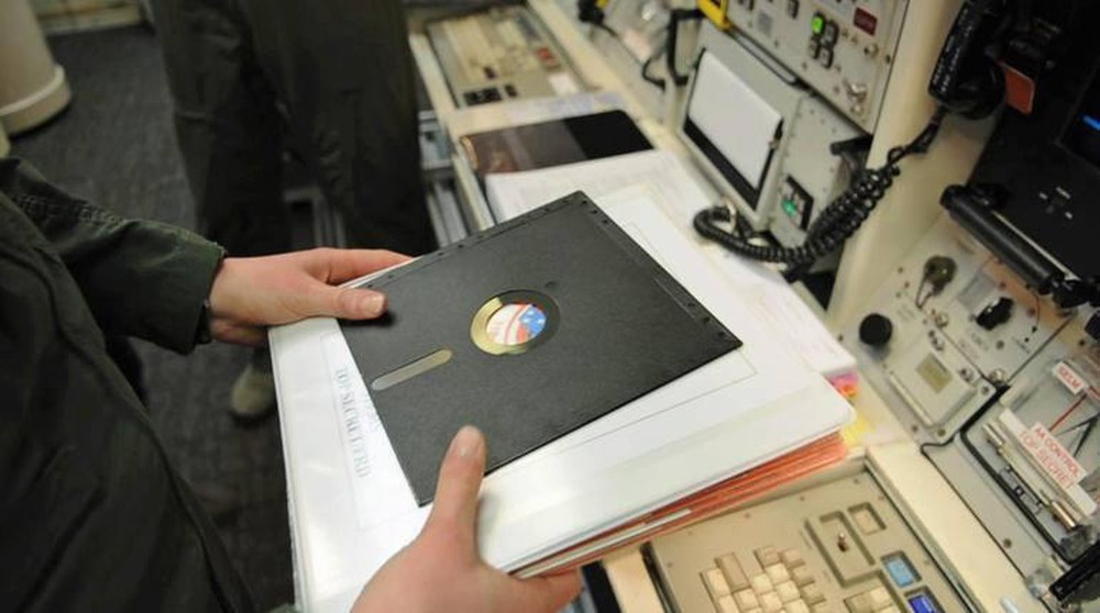 This 5.25 inch floppy disk is still used to... launch nuclear missiles!