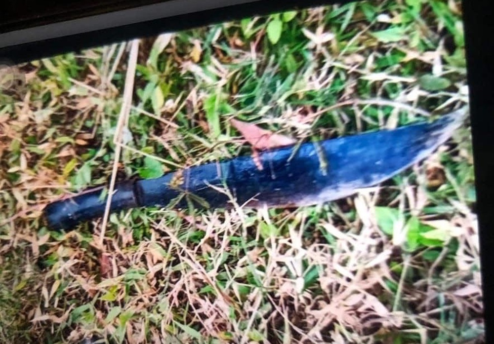 Hiện trường vụ thi thể trong rừng keo: Nạn nhân đang đeo máy cắt cỏ, có nhiều vết đâm chém - Ảnh 2.