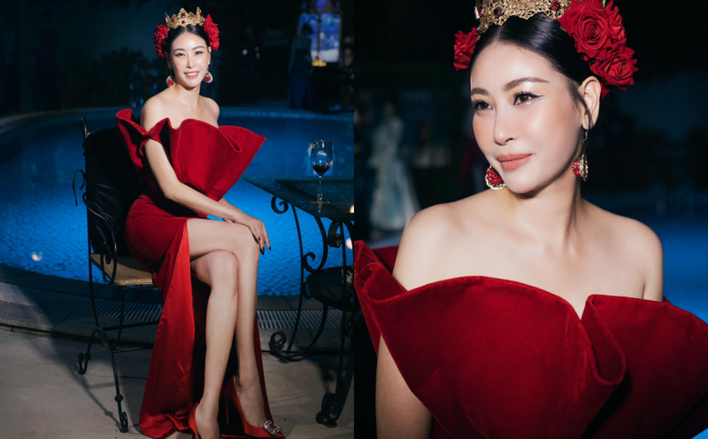 Hoa hậu Hà Kiều Anh diện váy xẻ cao, khoe chân dài gợi cảm