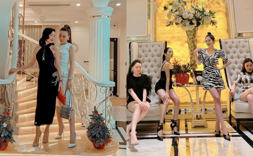 Phòng khách hoành tráng, tiện nghi trong căn biệt thự của Lệ Quyên