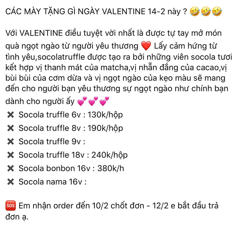Mùng 3 Tết trùng ngày Valentine: Thị trường quà tặng socola handmade vẫn sôi động, shop online ship xuyên Tết còn giảm giá mạnh tới 50% - Ảnh 5.