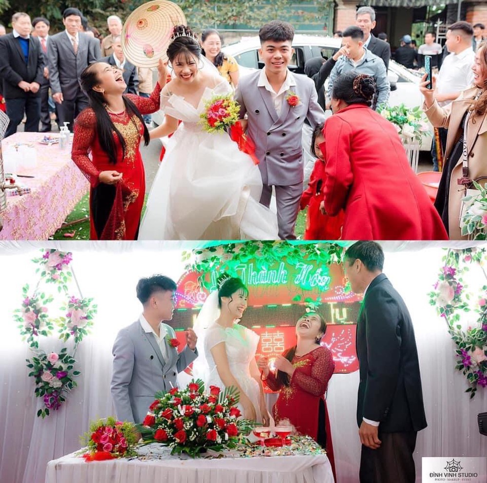 Ngày con trai lấy vợ, biểu cảm của mẹ chiếm trọn sự chú ý: Cười sung sướng từ lúc đón dâu về tới khi trao quà - Ảnh 1.