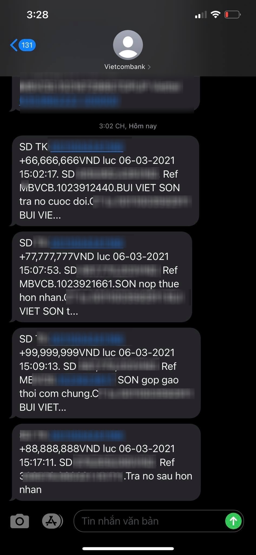 4 lần chuyển khoản của chồng khiến vợ giật mình, toàn số khủng  66, 77, 88, 99 nhưng nội dung mới là điều bất ngờ nhất - Ảnh 2.