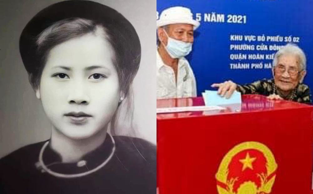 "Giai nhân Hà Thành" 101 tuổi đi bầu cử, hình ảnh lúc trẻ của cụ khiến MXH xôn xao