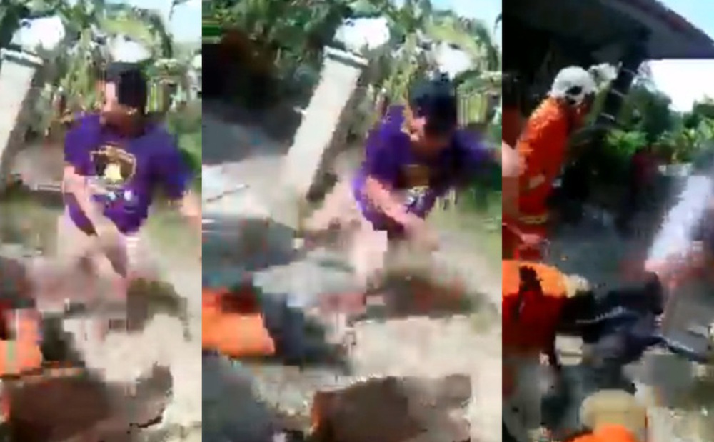 Video: Giận dữ vì đội cứu hỏa đến muộn, dân làng lao tới hành hung