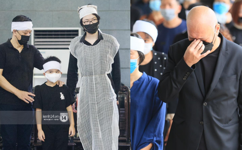 2 người chồng cũ của hoa hậu Thu Thủy bật khóc nghẹn ngào, con trai và con gái thất thần trong tang lễ mẹ
