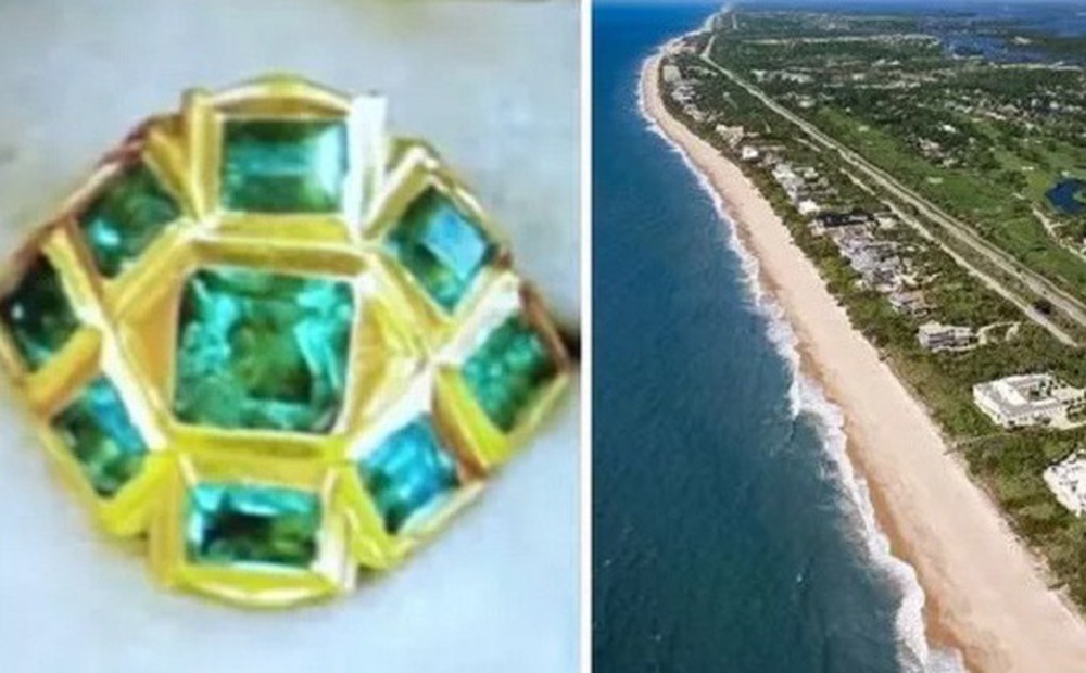 Bí ẩn chiếc nhẫn cổ đính 9 viên ngọc lục bảo trôi dạt vào bờ biển Mỹ