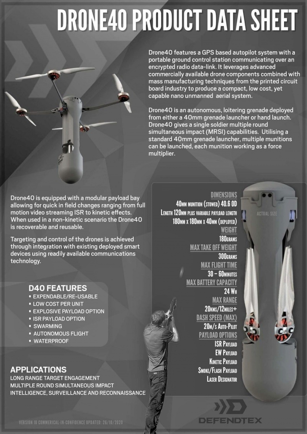 Drone40 - UAV mini lợi hại có thể tấn công theo kiểu bầy đàn - Ảnh 1.