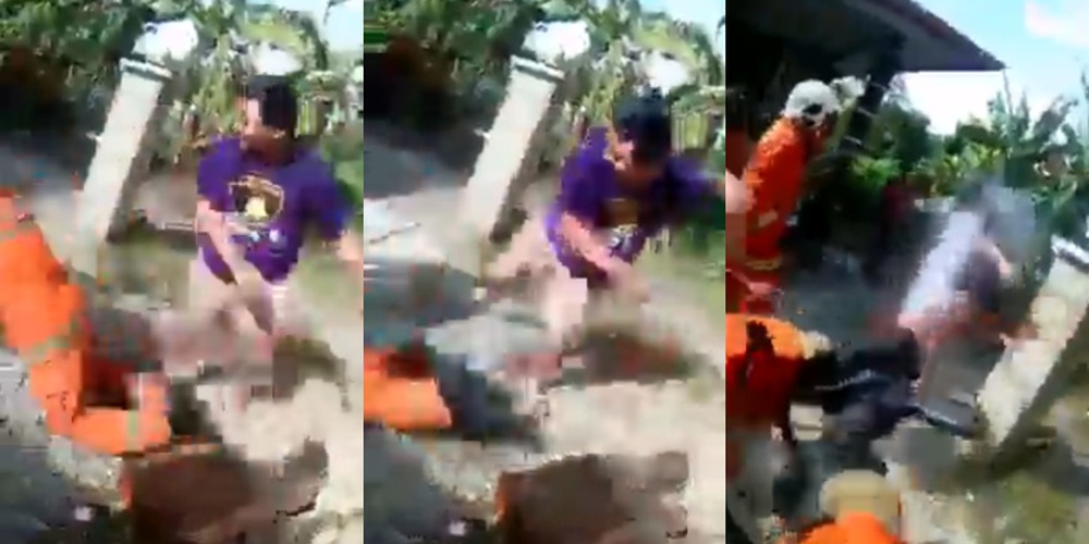 Video: Giận dữ vì đội cứu hỏa đến muộn, dân làng lao tới hành hung - Ảnh 1.