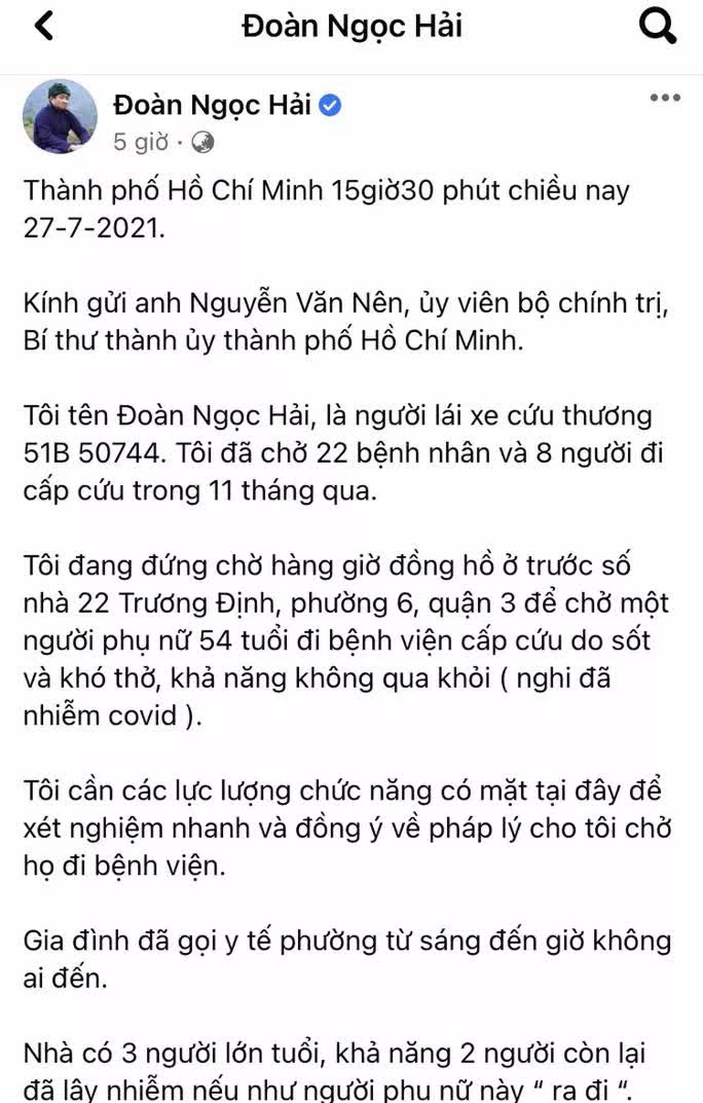 TP HCM: Quận 3 phản bác thông tin ông Đoàn Ngọc Hải phản ánh trên Facebook - Ảnh 1.