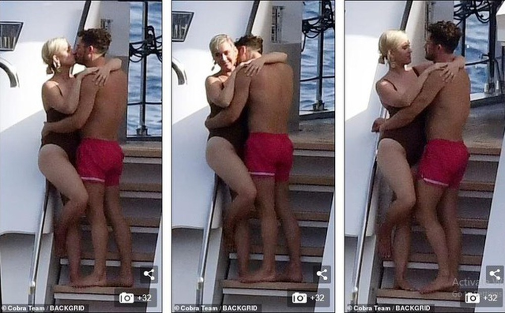 Katy Perry was secretly photographed passionately kissing the 'Lord of the Rings' actor on a yacht