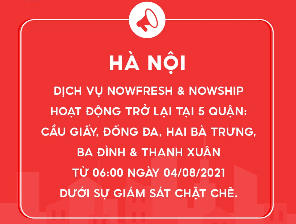 Từ hôm nay, Now hoạt động lại ở 5 quận Hà Nội, là quận nào? - Ảnh 1.