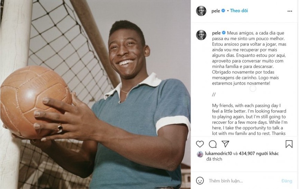 ‘Vua bóng đá’ Pele muốn chơi bóng trở lại sau khi xuất viện - Ảnh 1.