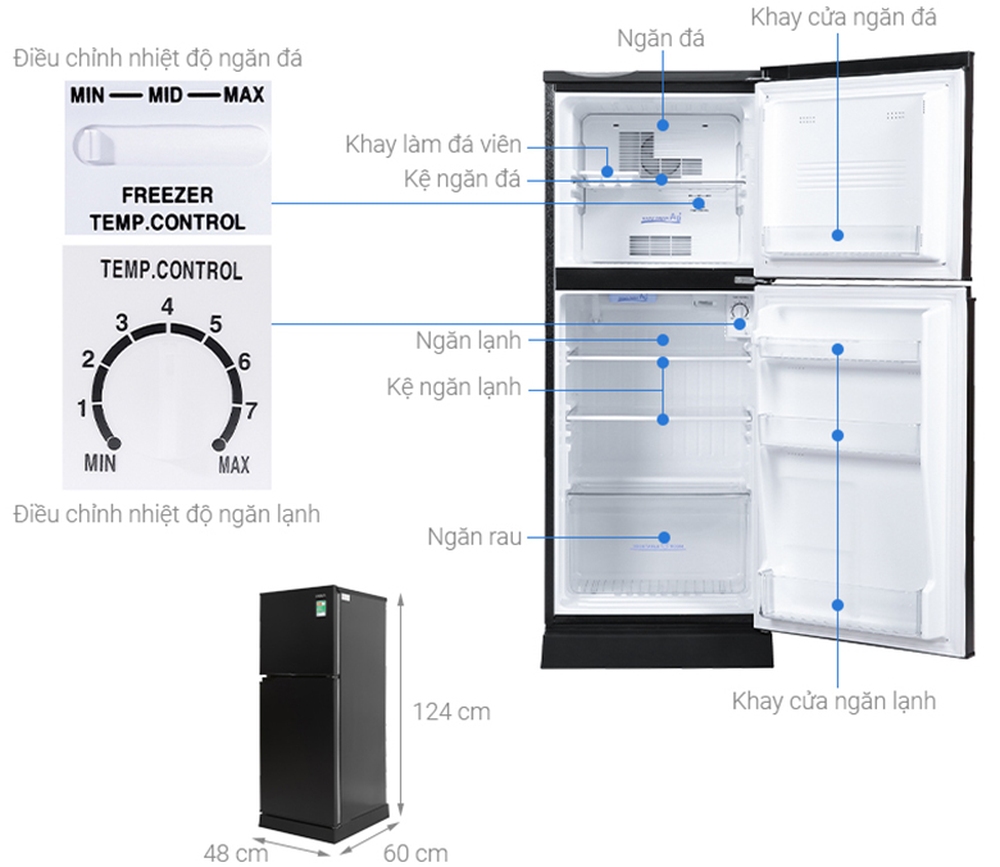 5 mẫu tủ lạnh bình dân giảm giá bạt nóc, rẻ nhất chưa đến 3 triệu đồng - Ảnh 2.
