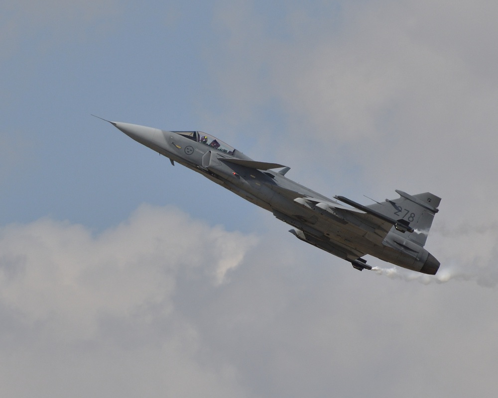 JAS 39 Gripen fighter of the Swedish Air Force