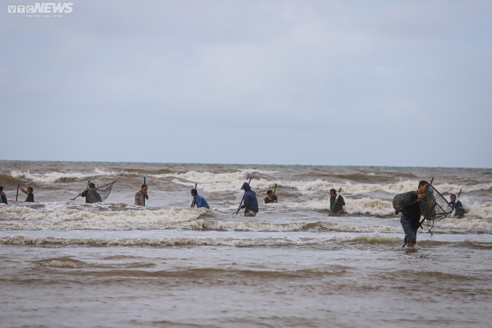 Ảnh: Người Hà Tĩnh đổ xô ra biển vớt sò lông sau mưa bão - Ảnh 1.