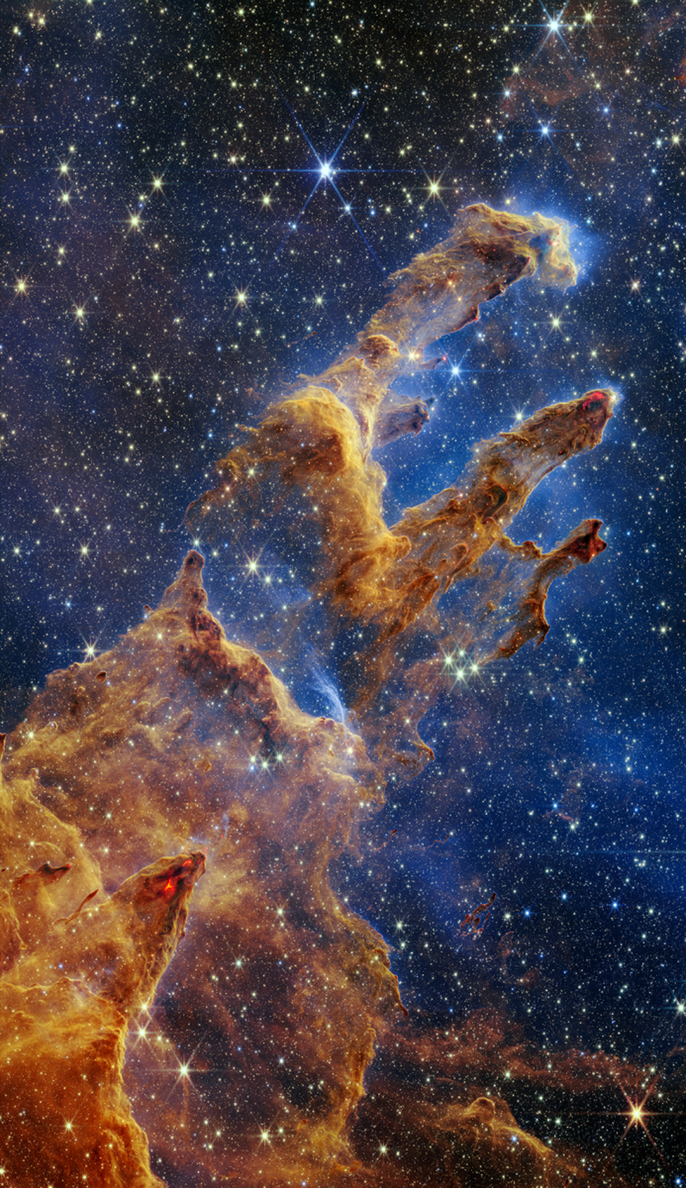 NASA công bố hình ảnh Cột trụ của Tạo hóa do kính viễn vọng James Webb chụp - Ảnh 1.