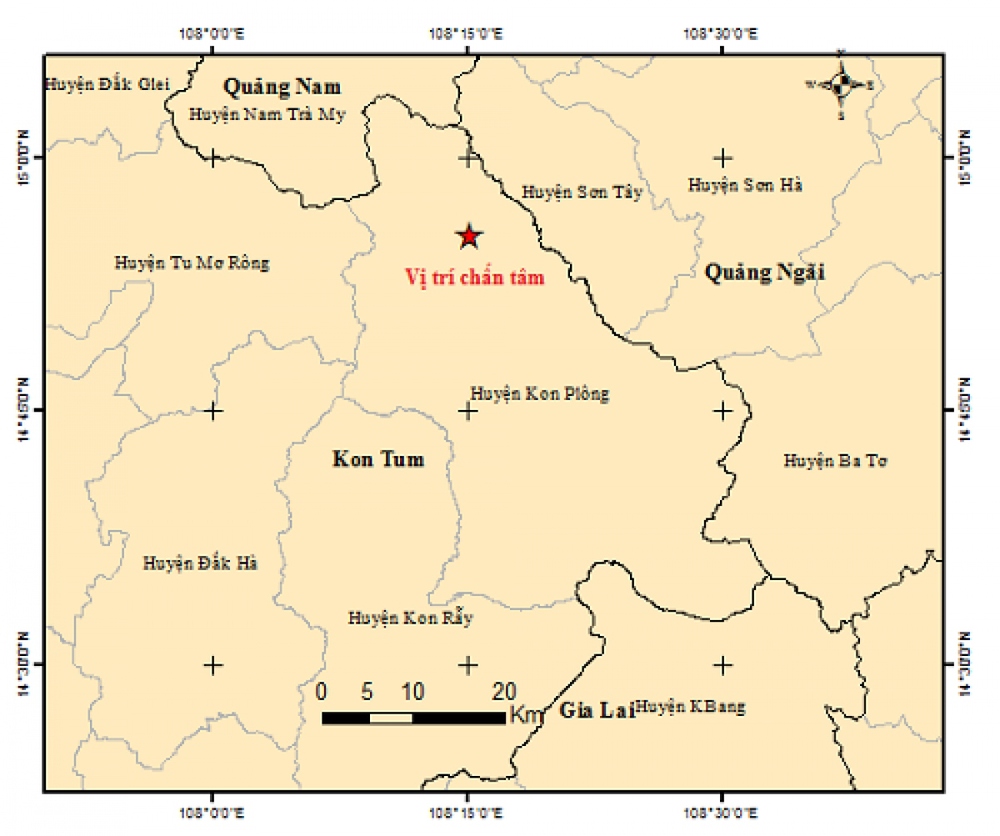 2 ngày xảy ra 3 trận động đất tại Kon Tum - Ảnh 1.
