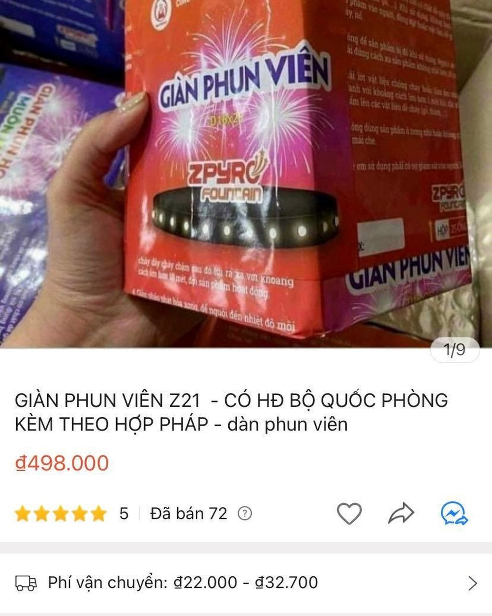 Trước Tết 3 tháng, pháo hoa nhà máy Z121 đã bắt đầu rao bán rầm rộ trên chợ mạng, chênh giá đến vài trăm nghìn đồng so với niêm yết - Ảnh 3.