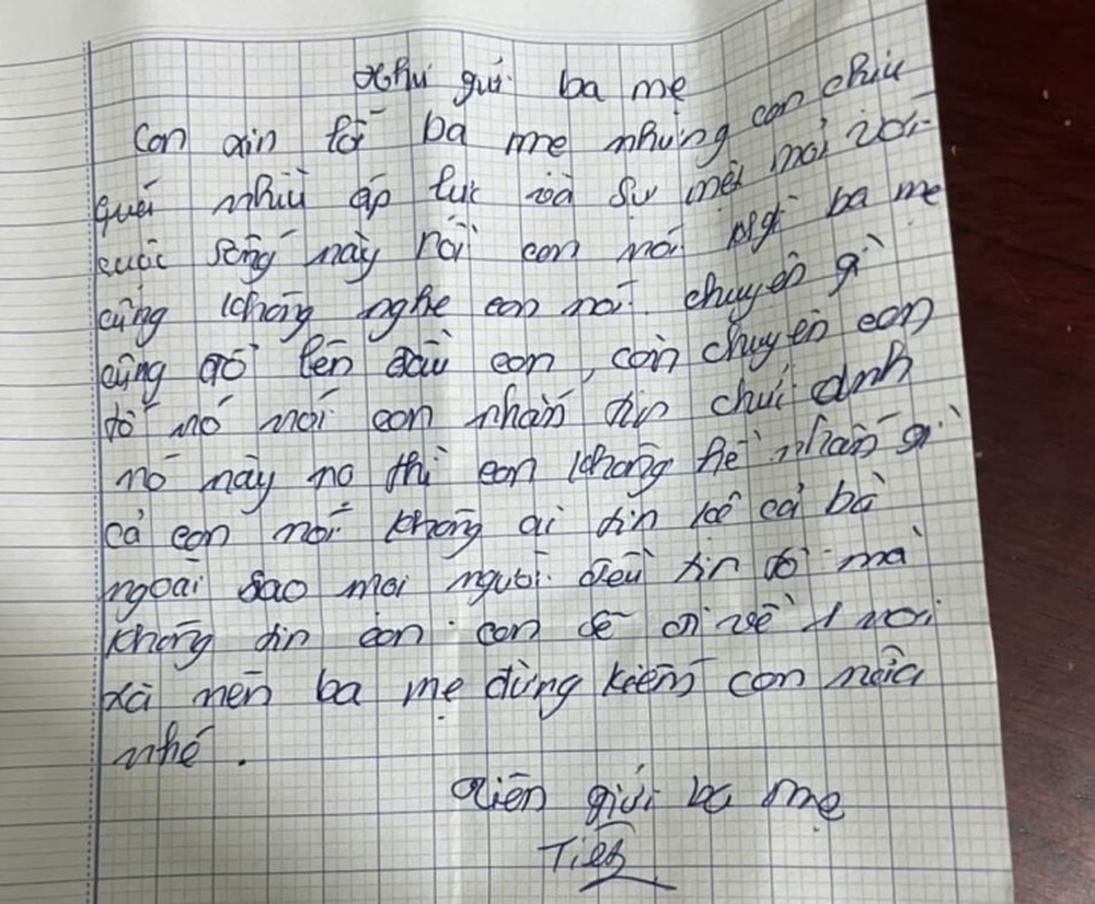 Bé gái 14 tuổi ở Tây Ninh để lại tâm thư rồi bỏ nhà đi - Ảnh 2.