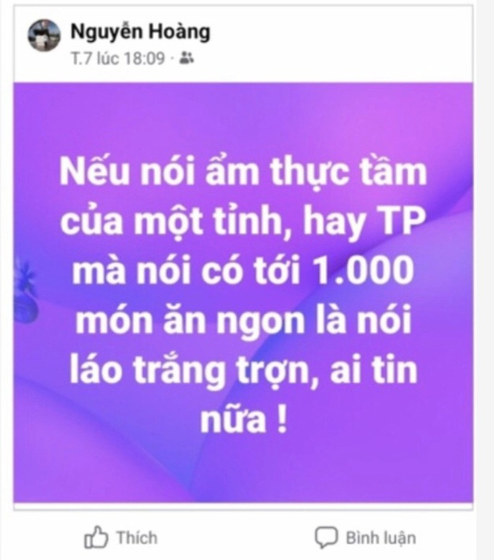Vụ phó phòng bị tạm đình chỉ công tác: Sự thật về 1.000 món ngon - Ảnh 1.
