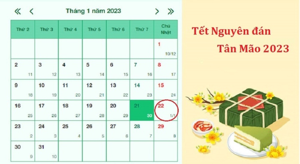 Tết Nguyên đán Tân Mão 2023 là ngày mấy dương lịch? - Ảnh 1.