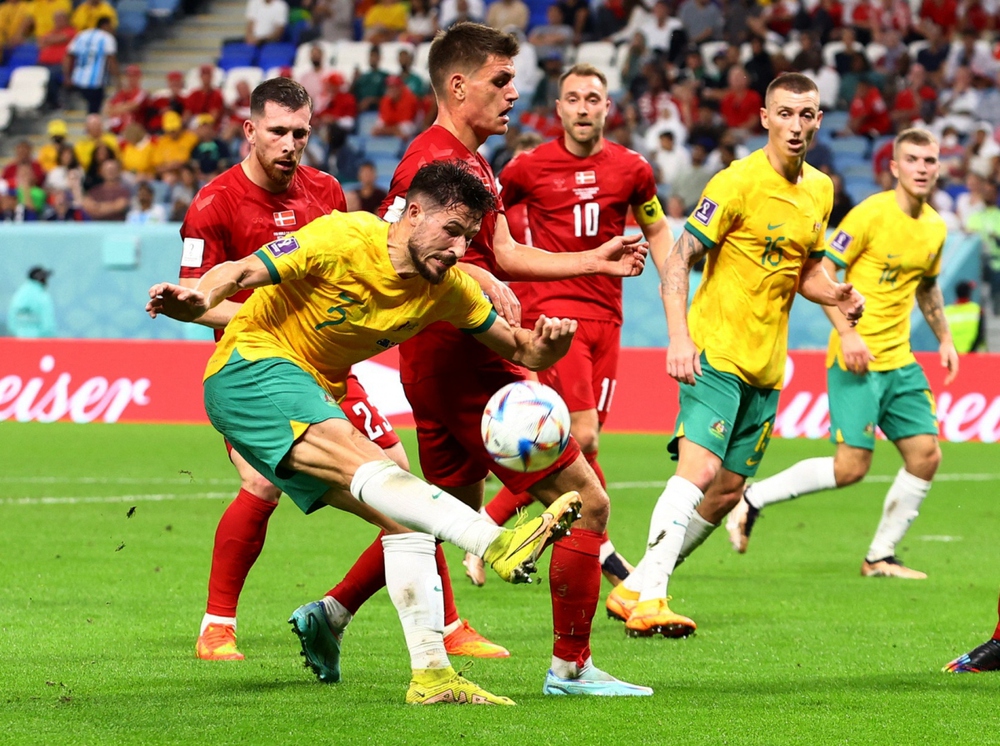 Trực tiếp Australia 0-0 Đan Mạch: Đội bóng châu Âu lấn lướt - Ảnh 1.