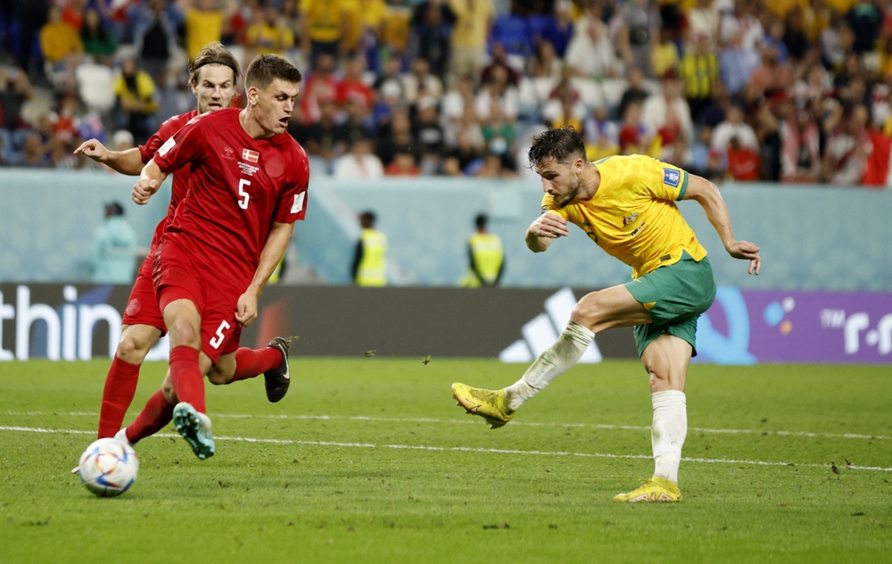 Trực tiếp Australia 1-0 Đan Mạch: Đại diện AFC vượt lên - Ảnh 1.