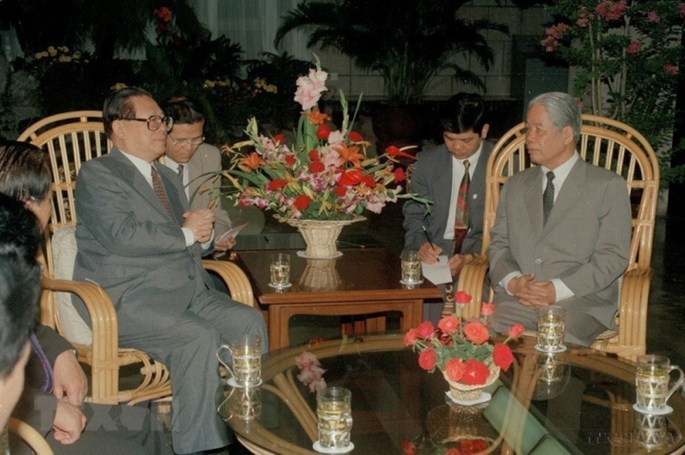 Hình ảnh về các nhà lãnh đạo Việt Nam và ông Giang Trạch Dân - Ảnh 14.