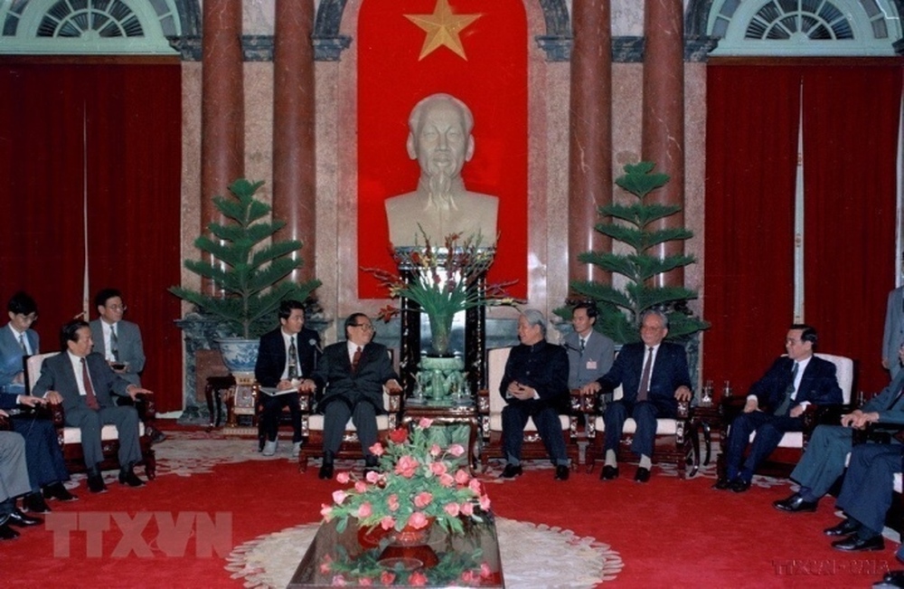 Hình ảnh về các nhà lãnh đạo Việt Nam và ông Giang Trạch Dân - Ảnh 5.
