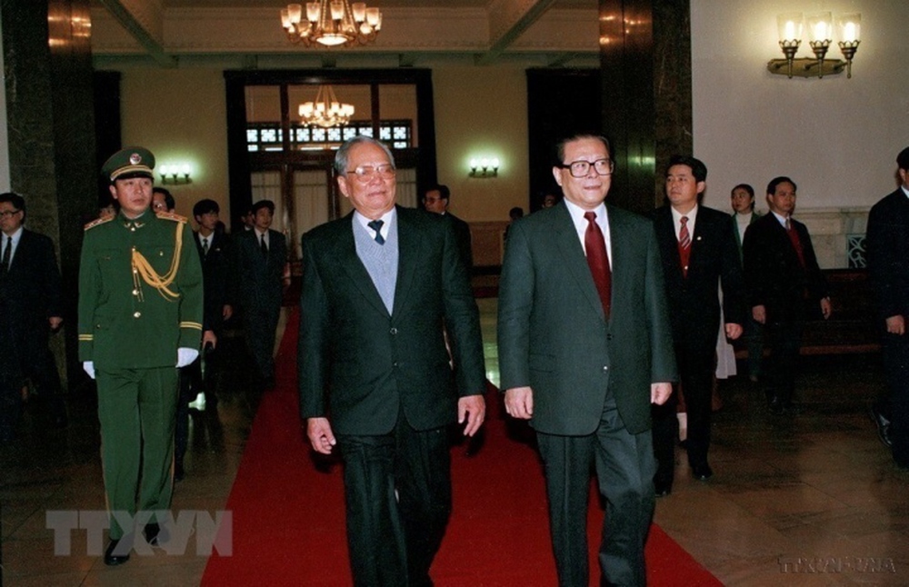 Hình ảnh về các nhà lãnh đạo Việt Nam và ông Giang Trạch Dân - Ảnh 3.