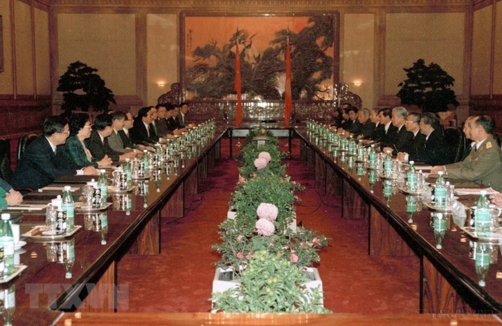 Hình ảnh về các nhà lãnh đạo Việt Nam và ông Giang Trạch Dân - Ảnh 12.