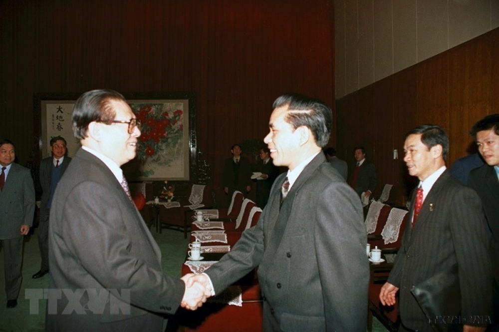 Hình ảnh về các nhà lãnh đạo Việt Nam và ông Giang Trạch Dân - Ảnh 7.