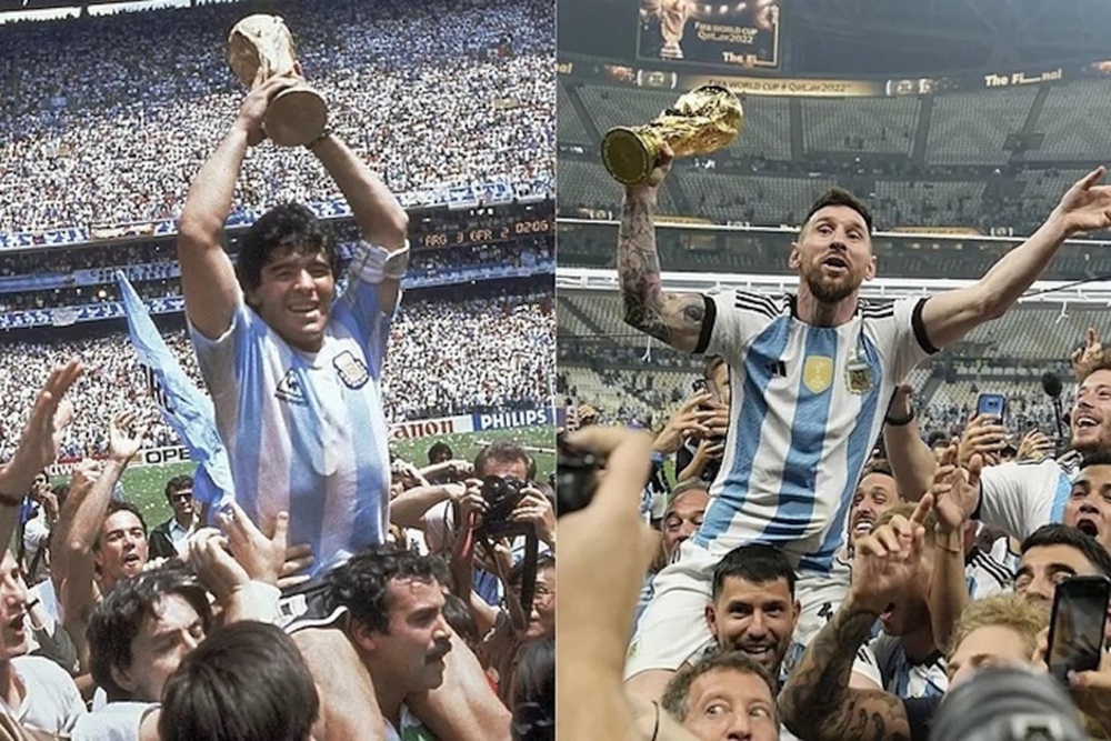 Messi và Maradona là hai ngôi sao bóng đá nổi tiếng trên toàn thế giới. Hãy xem những bức ảnh đẹp về họ để cảm nhận sức mạnh và tài năng của hai huyền thoại này. Họ đã trở thành biểu tượng của bóng đá và là những người đã khiến hàng triệu người hâm mộ trên toàn thế giới phải phát cuồng.