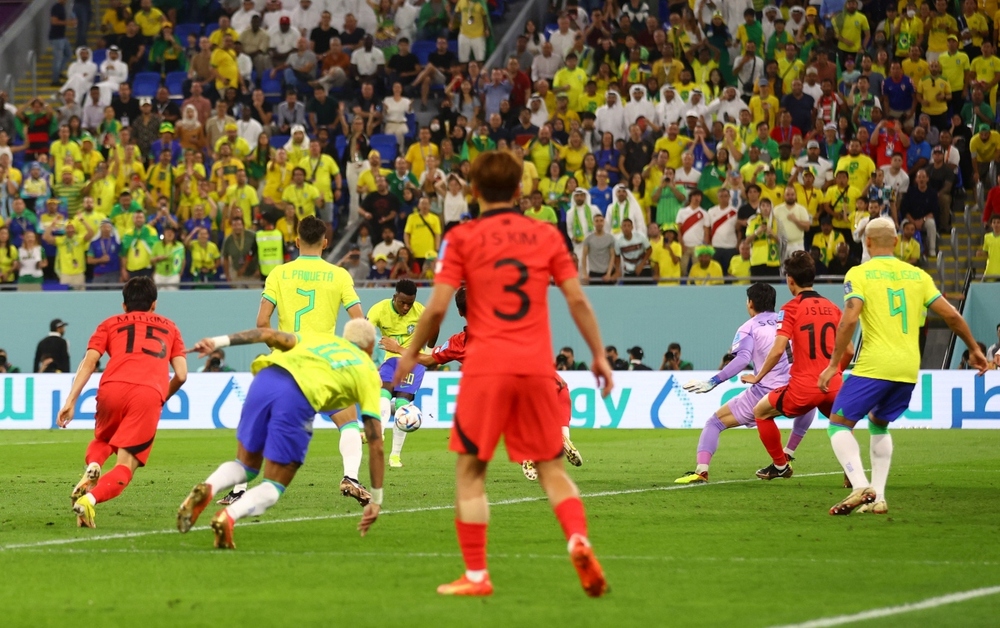 TRỰC TIẾP Brazil 1 - 0 Hàn Quốc: Vinícius Júnior mở tỷ số chớp nhoáng - Ảnh 1.