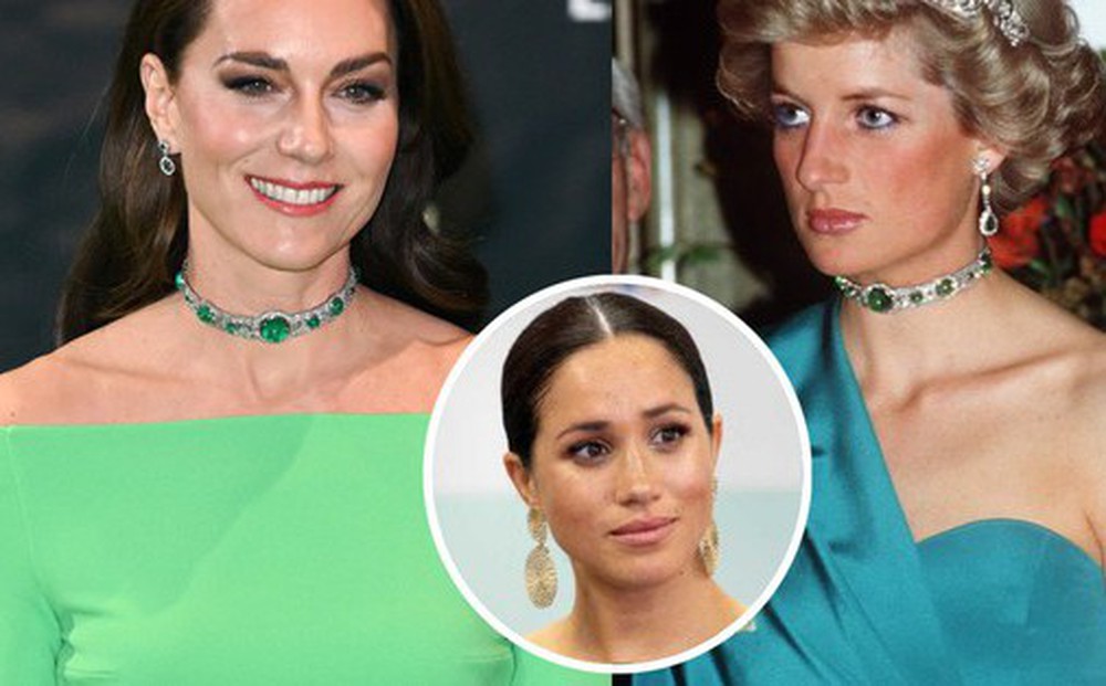 Vương phi Kate diện choker triệu đô, dân mạng lại "réo tên" nhà Meghan