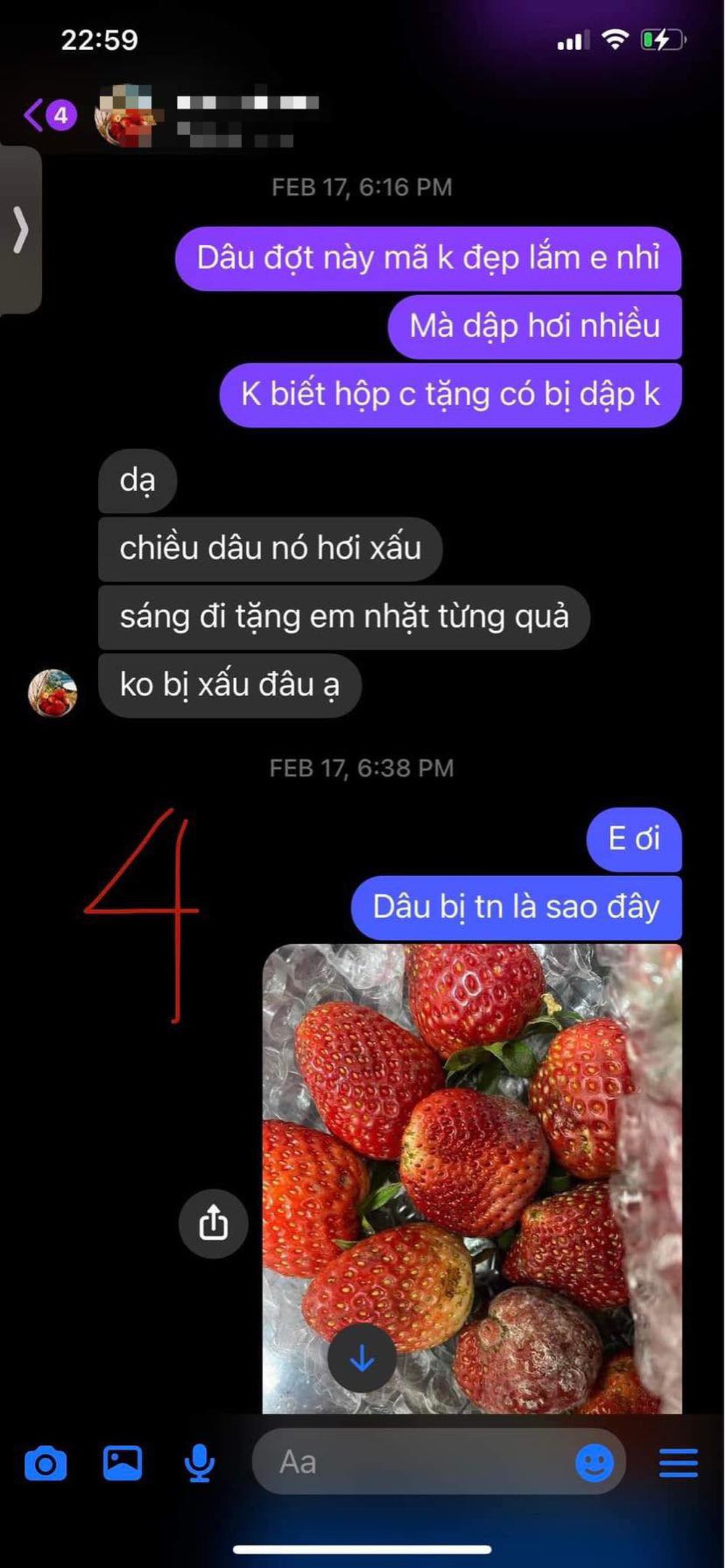 Mua dâu tây tặng sếp rồi nhờ shop viết thiệp, nhưng quà nhận được khiến 2 bên đứng hình - Ảnh 3.