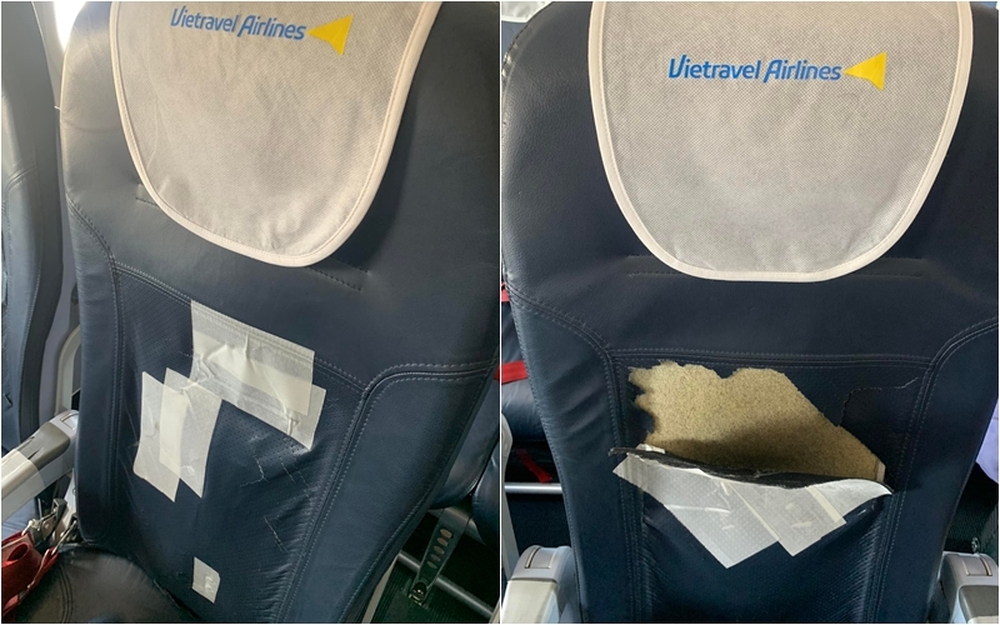 The truth is that the seat of the Vietravel Airlines plane was torn on the flight from Ho Chi Minh City to Quy Nhon - Photo 1.